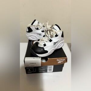 Reebok White and Black Retro Sneakers
